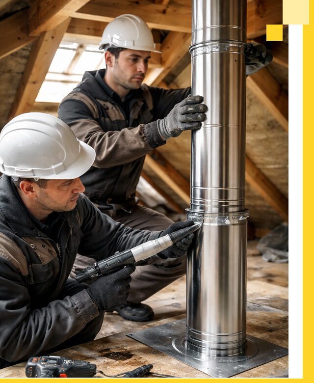 Монтаж дымоходов для каминов в Ломоносове с гарантией качества