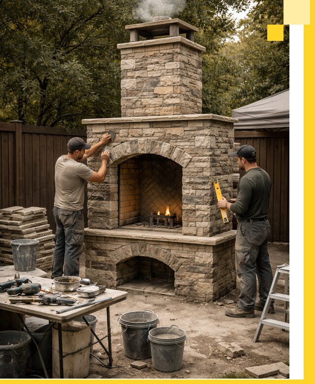 Проектирование и установка уличных каминов в Ломоносове