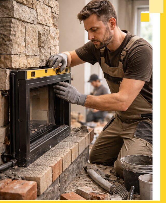 Дровяные камины под ключ в Ломоносове: монтаж, обустройство