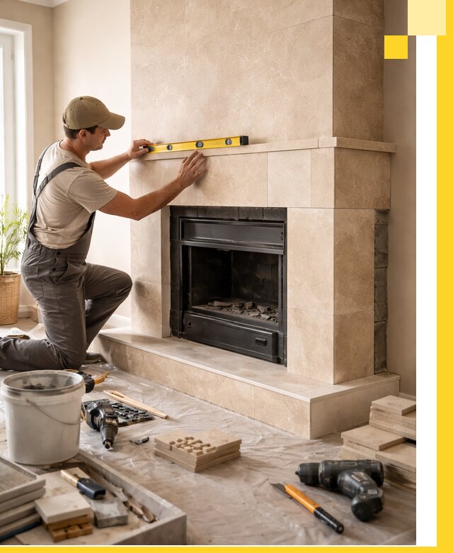 Установка и монтаж каминов в частном доме под ключ в Ломоносове