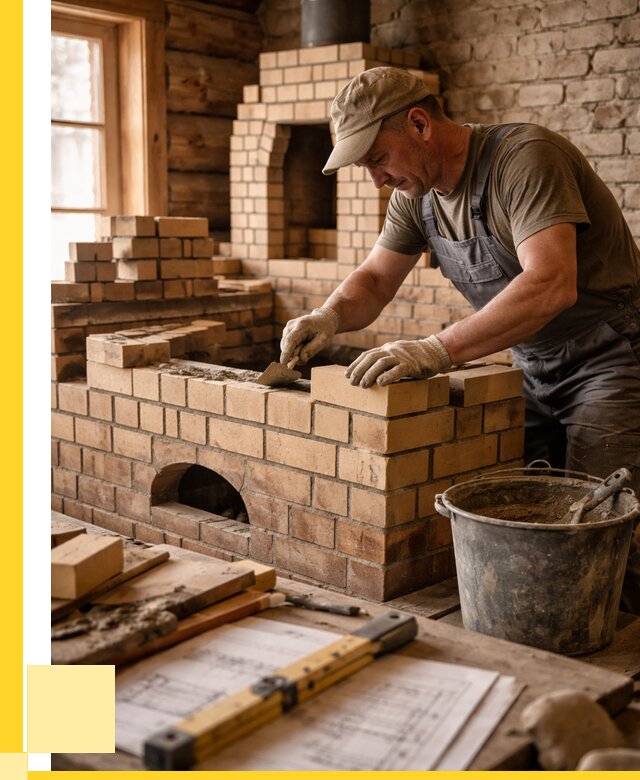 Кладка печей из кирпича в Ломоносове цены от 30735 р. - ЭриданЛмн