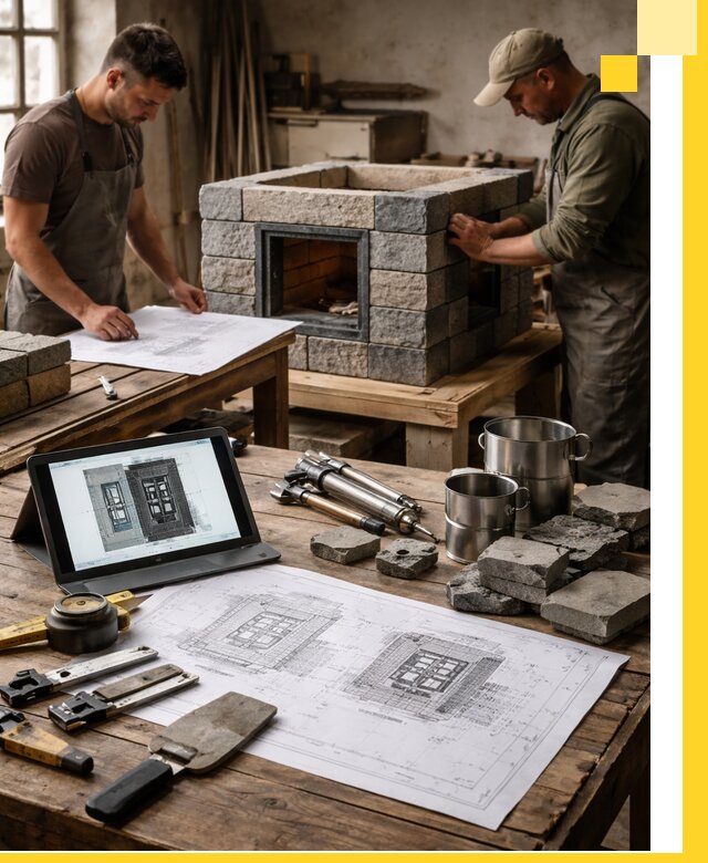 Разработка проектов печей с согласованием и монтажом в Ломоносове