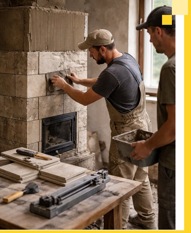 Профессиональная облицовка печей в Ломоносове: керамика и камень