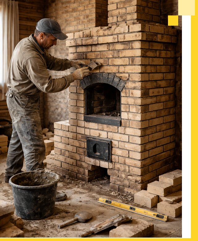 Кирпичные печи под ключ в Ломоносове: проектирование и кладка