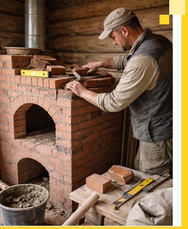 Изготовление и установка русских печей в Ломоносове под ключ