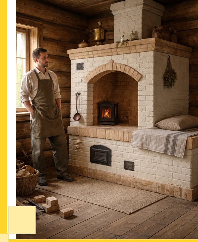 Русские печи с лежанкой под ключ в Ломоносове от 153675 р. ЭриданЛмн