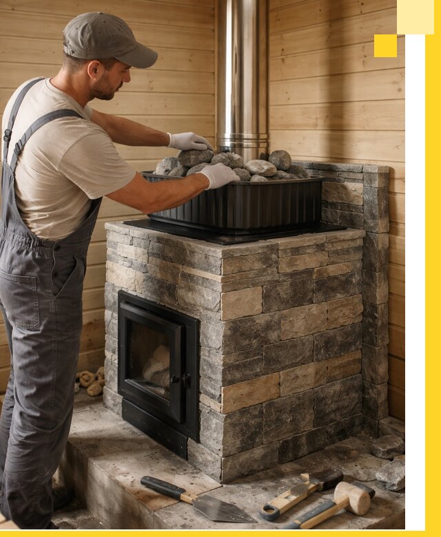 Печи для парной в Ломоносове, производство, монтаж и обслуживание