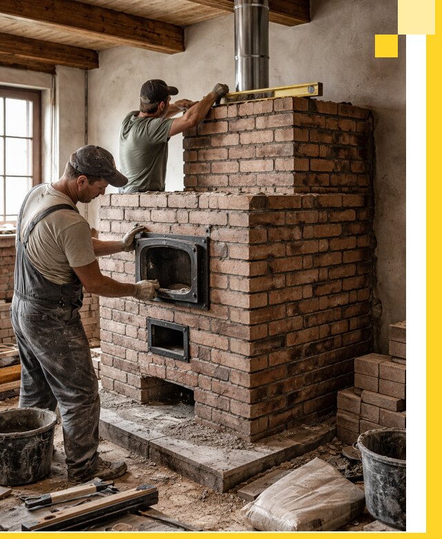 Печи для загородного дома под ключ в Ломоносове — монтаж и сервис