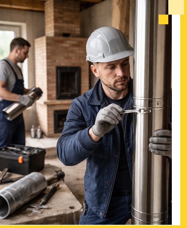 Профессиональный монтаж дымоходов для печей в Ломоносове