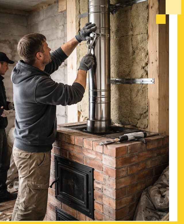 Изготовление и монтаж печей и дымоходов под ключ в Ломоносове