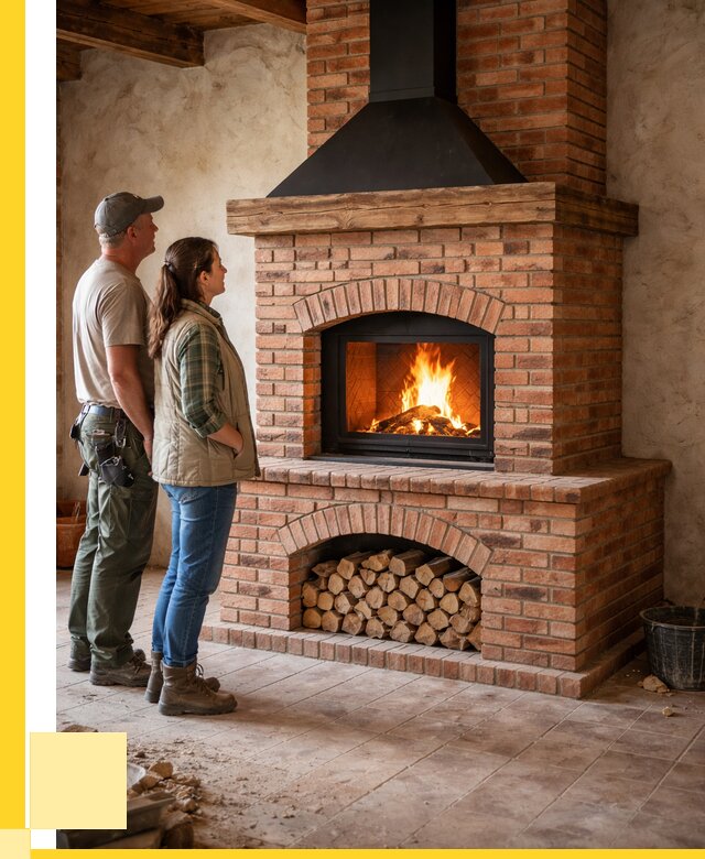 Печи камины из кирпича в Ломоносове от 122940 р. | ЭриданЛмн