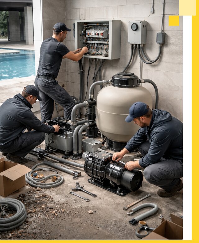 Профессиональный монтаж оборудования для бассейнов в Ломоносове