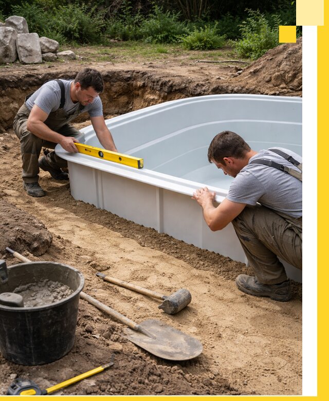Производство и установка пластиковых бассейнов в Ломоносове под ключ