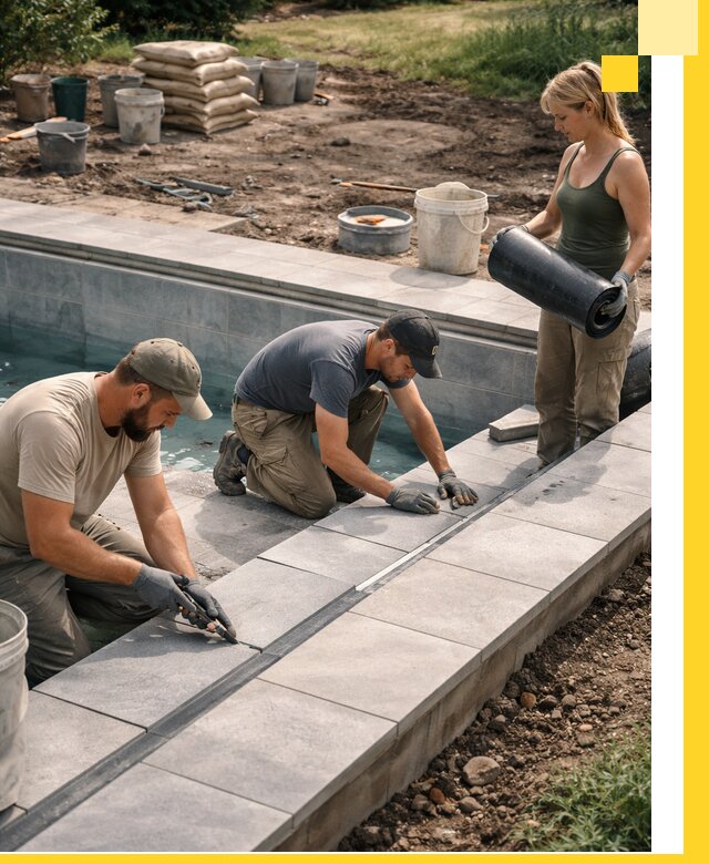 Строительство и монтаж уличных бассейнов под ключ в Ломоносове