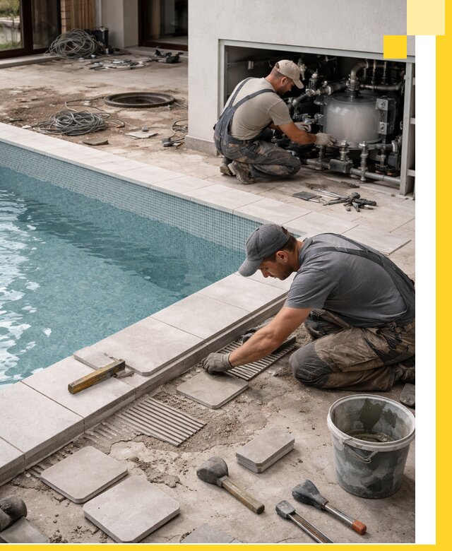 Строительство и монтаж бассейнов в коттедже в Ломоносове