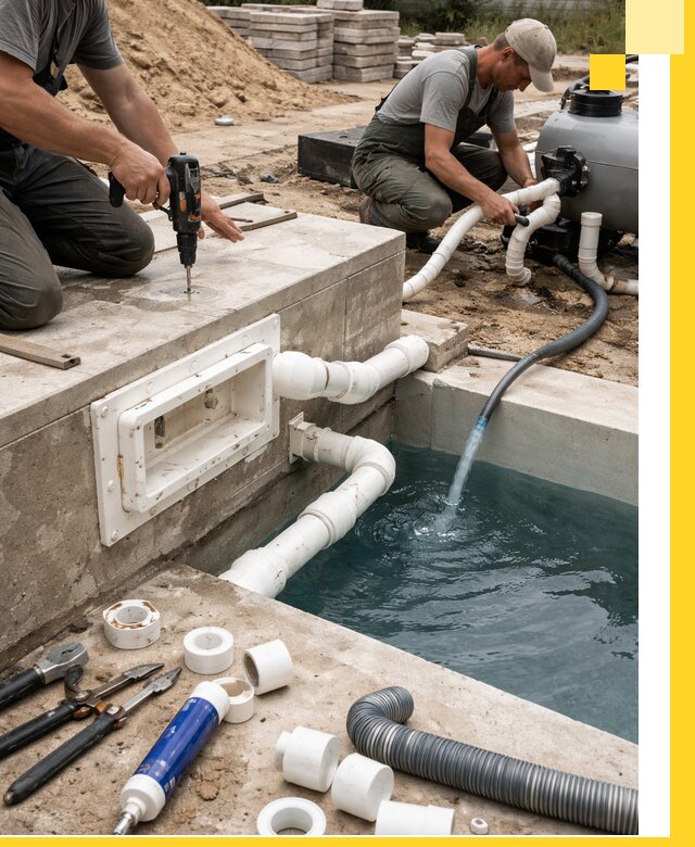 Строительство скиммерных бассейнов под ключ в Ломоносове