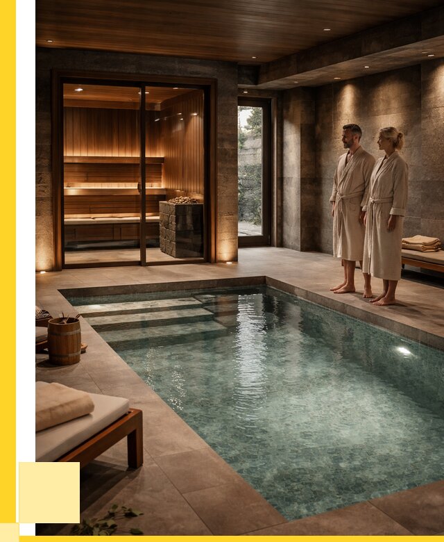 Сауна с большим бассейном в Ломоносове от 1229400 р. ЭриданЛмн