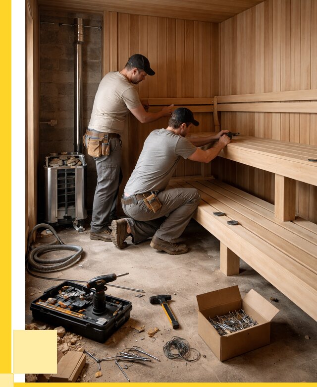 Монтаж саун под ключ в Ломоносове от 122940 р. | ЭриданЛмн