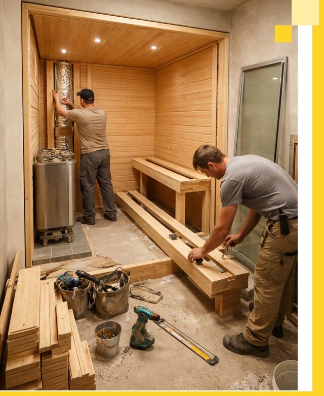 Проектирование и установка домашних саун под ключ в Ломоносове