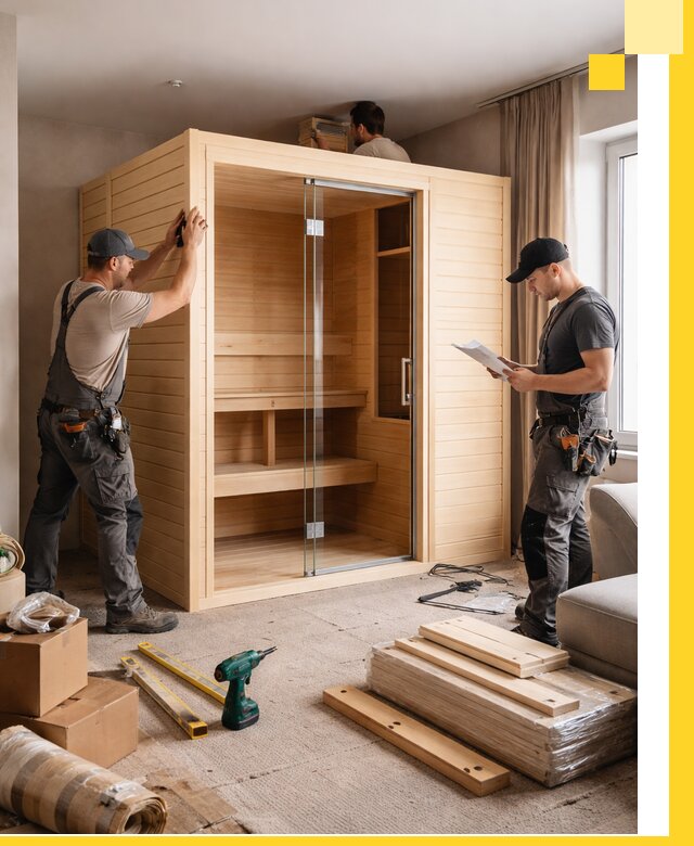 Установка и благоустройство саун в квартире в Ломоносове