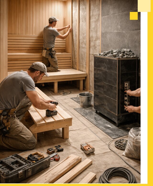 Дизайн и строительство интерьерных саун под ключ в Ломоносове