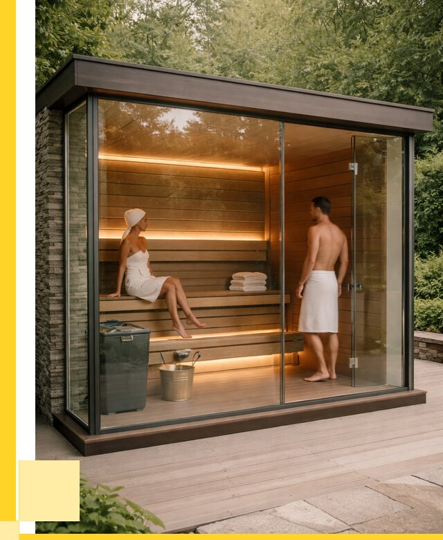 Сауна стеклянная и двери для сауны в Ломоносове от 256125 р. | ЭриданЛмн
