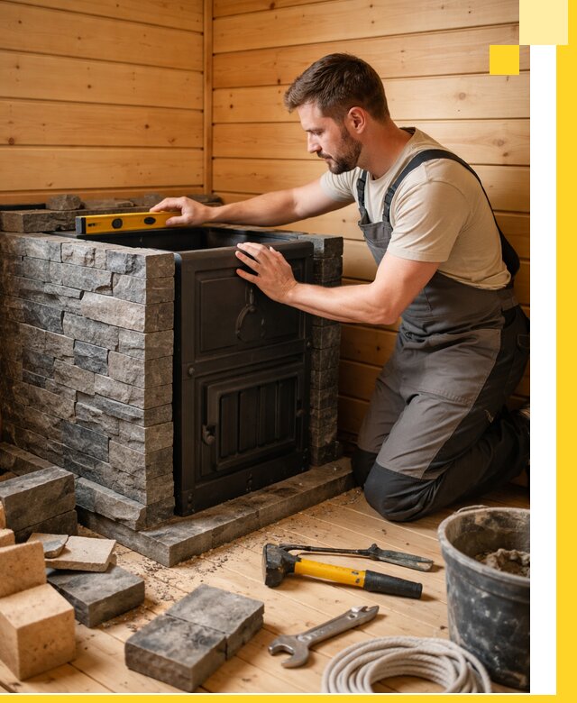 Производство и установка печей для саун под ключ в Ломоносове