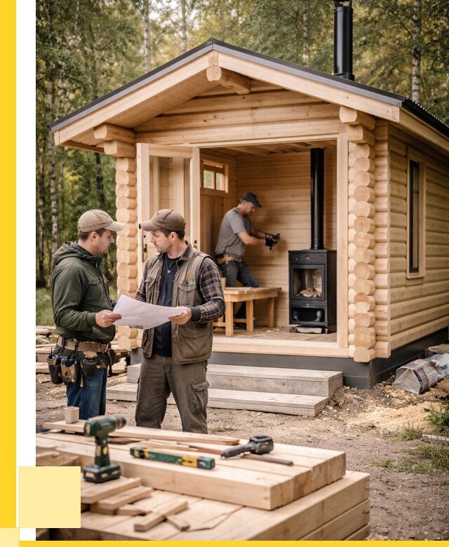 Монтаж бань под ключ в Ломоносове — от 204900 р. | ЭриданЛмн