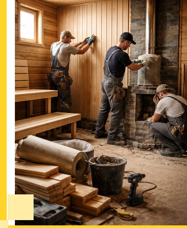 Ремонт бань под ключ в Ломоносове от 46103 р. | ЭриданЛмн