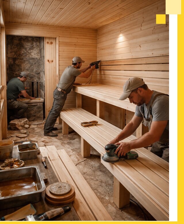 Профессиональная отделка бань в Ломоносове под ключ, с гарантией