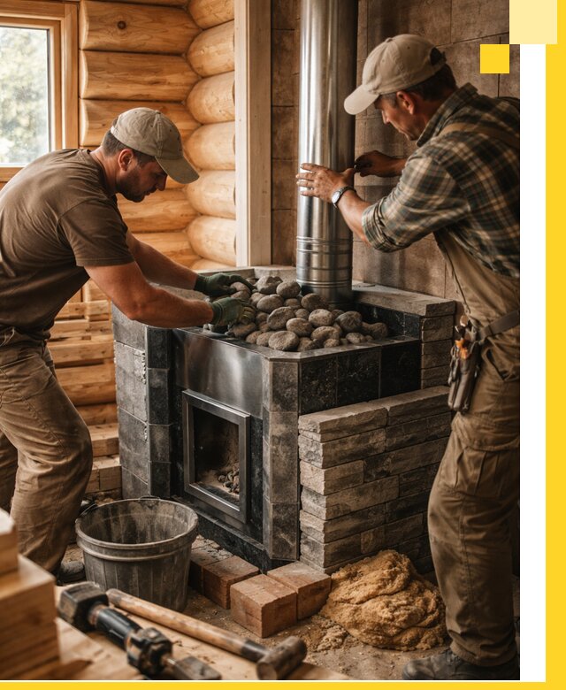 Строительство и отделка русских бань под ключ в Ломоносове