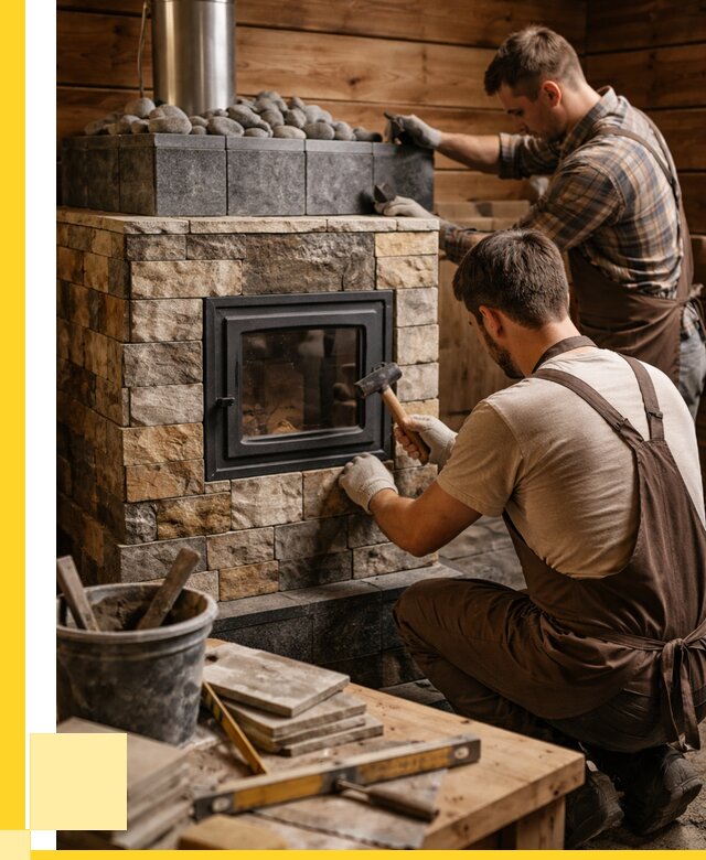 Облицовка банной печи в Ломоносове от 15368 р. | ЭриданЛмн