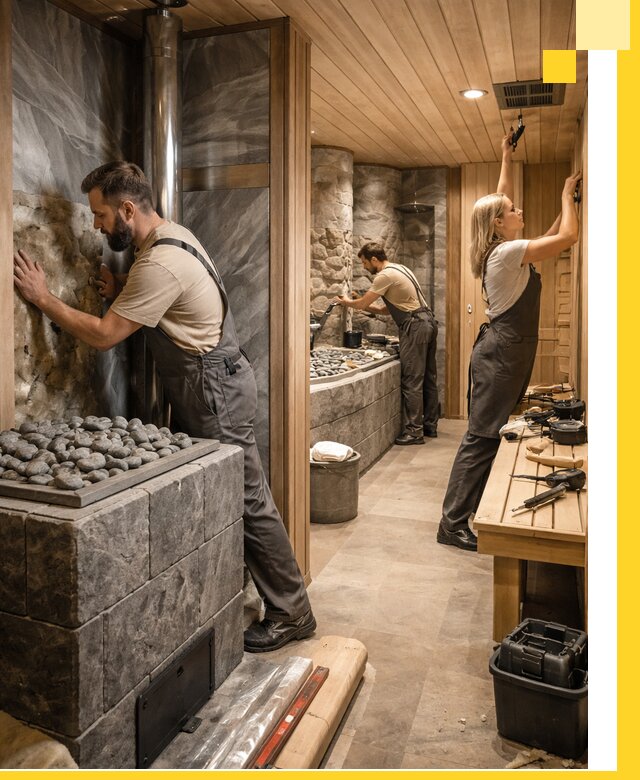 Строительство бань и SPA процедур в Ломоносове под ключ и отделкой