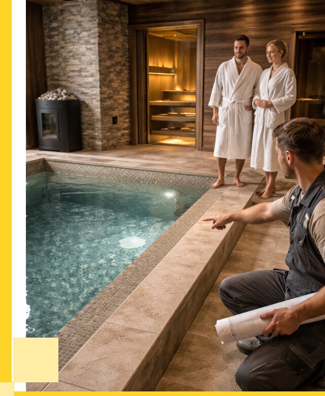 Проект бани с бассейном под ключ в Ломоносове от 66593 р. | ЭриданЛмн