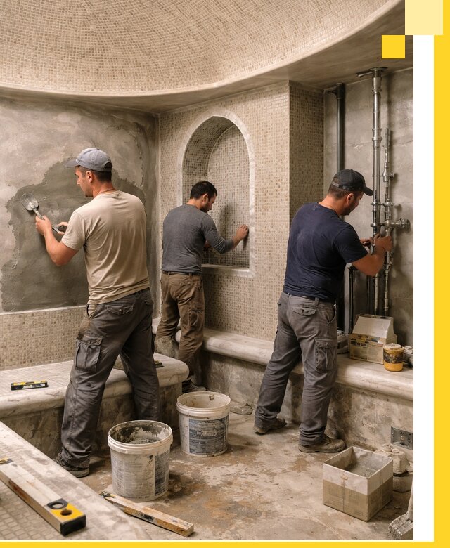 Профессиональный монтаж хамамов под ключ в Ломоносове с гарантией