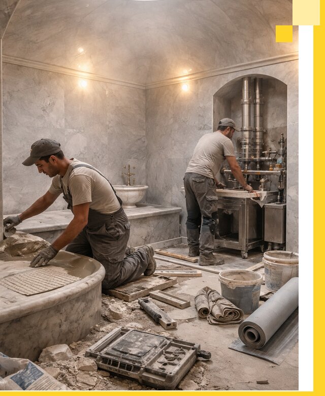 Строительство турецких бань хаммам под ключ в Ломоносове