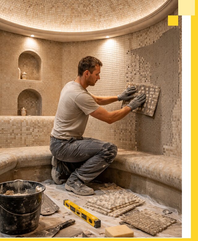 Устройство и монтаж домашнего хамама под ключ в Ломоносове