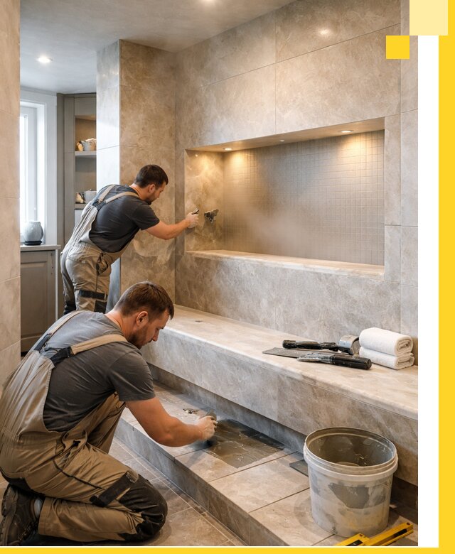 Профессиональное строительство хамама в квартире в Ломоносове