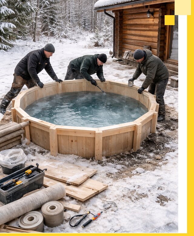 Изготовление и установка ледяных купелей под ключ в Ломоносове